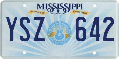 MS license plate YSZ642
