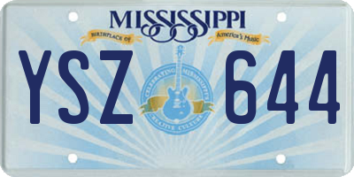 MS license plate YSZ644