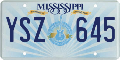 MS license plate YSZ645