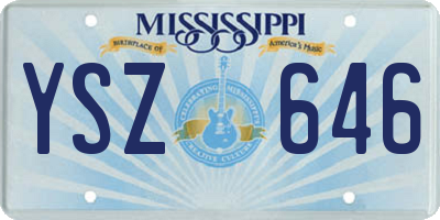 MS license plate YSZ646