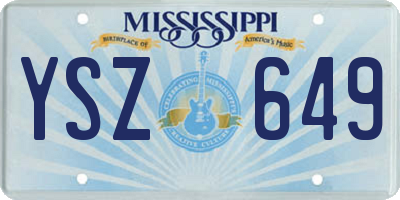MS license plate YSZ649
