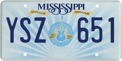 MS license plate YSZ651