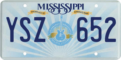 MS license plate YSZ652