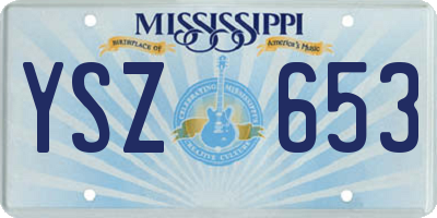 MS license plate YSZ653