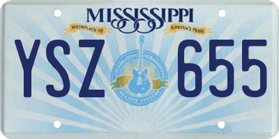 MS license plate YSZ655