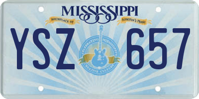 MS license plate YSZ657