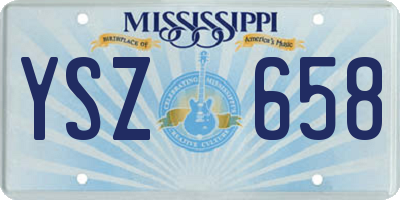 MS license plate YSZ658