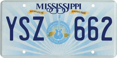 MS license plate YSZ662
