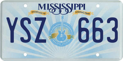 MS license plate YSZ663