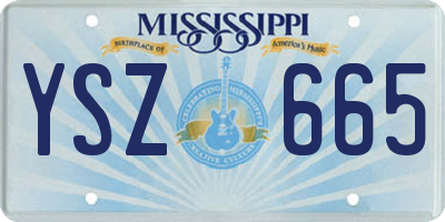 MS license plate YSZ665