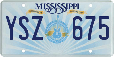 MS license plate YSZ675