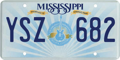 MS license plate YSZ682