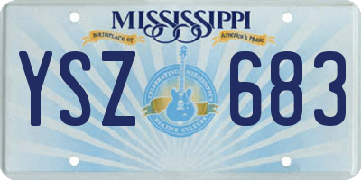 MS license plate YSZ683