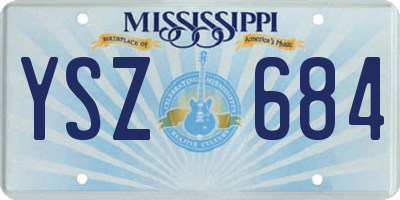 MS license plate YSZ684