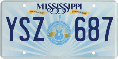 MS license plate YSZ687