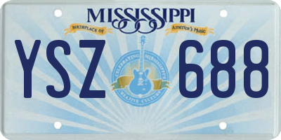 MS license plate YSZ688