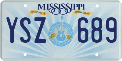 MS license plate YSZ689