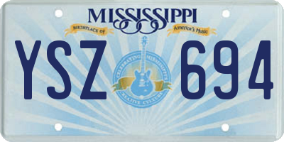 MS license plate YSZ694