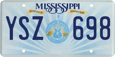 MS license plate YSZ698