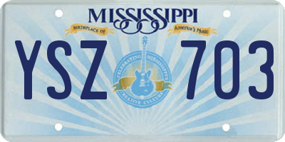 MS license plate YSZ703