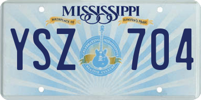MS license plate YSZ704