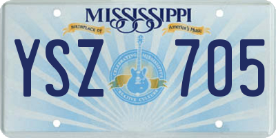 MS license plate YSZ705