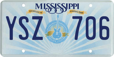MS license plate YSZ706