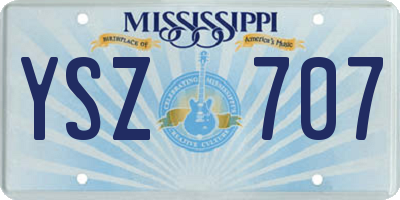 MS license plate YSZ707