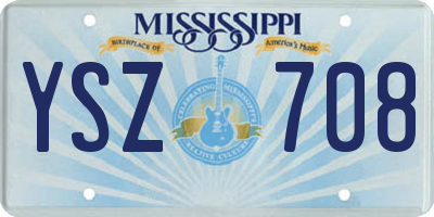 MS license plate YSZ708