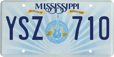 MS license plate YSZ710