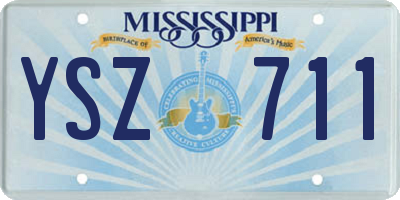 MS license plate YSZ711