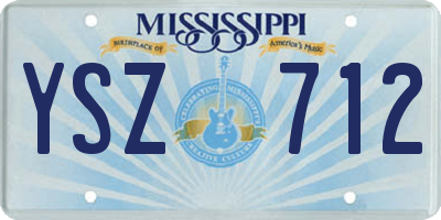 MS license plate YSZ712