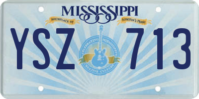 MS license plate YSZ713