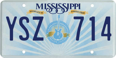MS license plate YSZ714