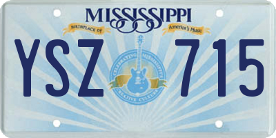 MS license plate YSZ715