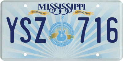 MS license plate YSZ716