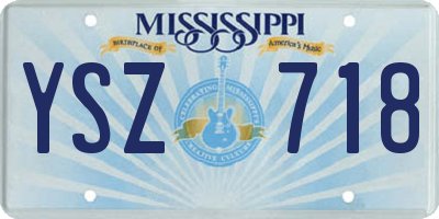 MS license plate YSZ718