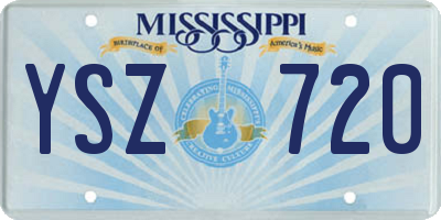 MS license plate YSZ720