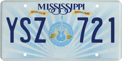 MS license plate YSZ721
