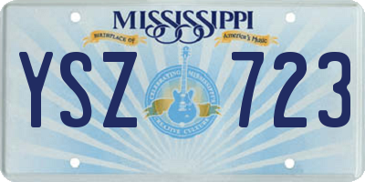 MS license plate YSZ723