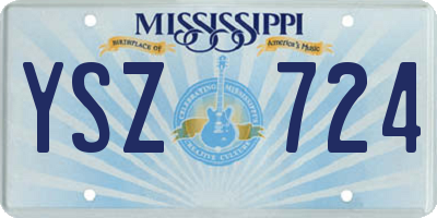 MS license plate YSZ724