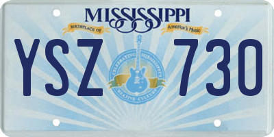 MS license plate YSZ730