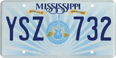MS license plate YSZ732