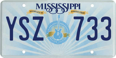 MS license plate YSZ733