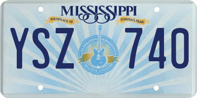 MS license plate YSZ740