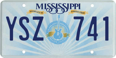 MS license plate YSZ741
