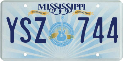 MS license plate YSZ744