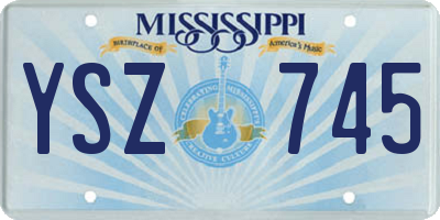 MS license plate YSZ745