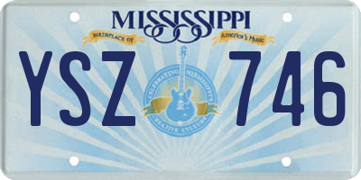 MS license plate YSZ746