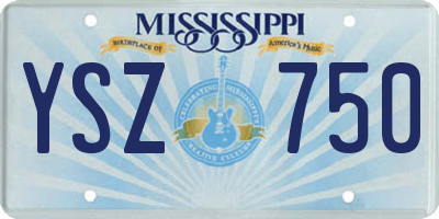 MS license plate YSZ750